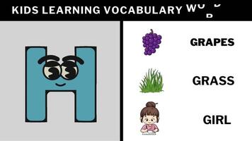 abc tekenfilm brief animeren alfabet aan het leren voor kinderen abcd voor kinderkamer rijm video