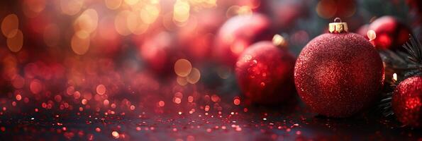 A red glossy shine Christmas background for design photo