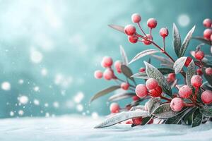 Winter Christmas banner background empty space for design photo