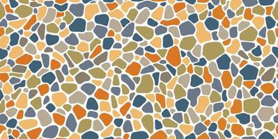 Gravel and pebble mosaic stone pattern, background vector