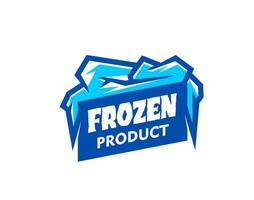 Frozen product icon with stylized ice crystals vector