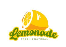 Lemonade icon, lemon for fruit juice drink or soda vector