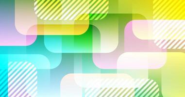 3D geometric abstract background on bright space with colorful squares effect decoration. Modern graphic design element with soft rounded shape style concept for web, flyer, card, or brochure cover vector