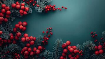 Trendy Flat Lay Christmas Banner Background photo