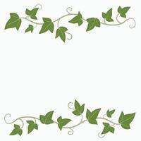 Floral ivy drawing decorative ornament flat design. vector