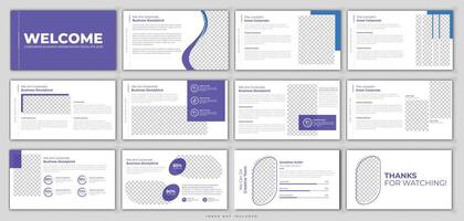 Business Marketing Slide Presentation Template vector