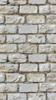 Textured White Brick Wall photo