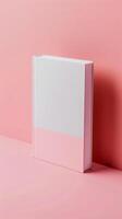 Modern Pink Standing Book Mockup photo