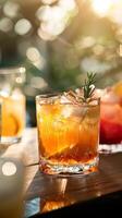 Iced Tea In Glass With Bokeh photo