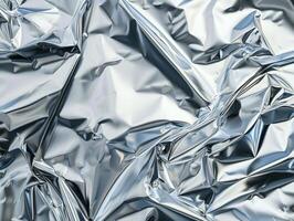 Crumpled Silver Foil Texture photo