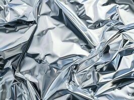 Crumpled Silver Foil Texture photo