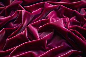 Luxurious Crimson Silk Fabric Texture photo