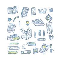 Book concept. illustration in doodle style. vector