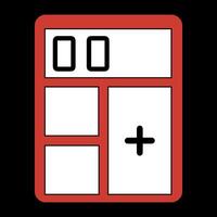 editable calculator icon vector