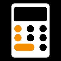 editable calculator icon vector