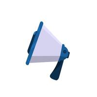 Megaphone illustration on white background suitable for announcements, cheer leading events, sports games, communication, promoting events, and team activities vector