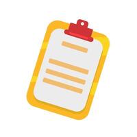 Close up of clipboard perfect for business presentations, organization, project planning, time management, and task completion concepts vector