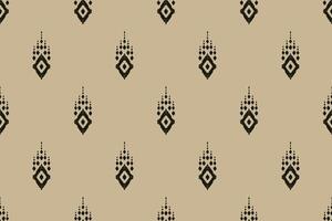 ikat tribal indio sin costura modelo. étnico azteca tela alfombra mandala ornamento nativo boho cheurón textil.geometrico africano americano oriental tradicional ilustraciones. bordado estilo vector