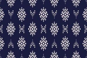 Ikat tribal Indian seamless pattern. Ethnic Aztec fabric carpet mandala ornament native boho chevron textile.Geometric African American oriental traditional illustrations. Embroidery style vector