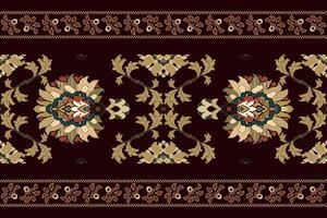 ikat tribal indio sin costura modelo. étnico azteca tela alfombra mandala ornamento nativo boho cheurón textil.geometrico africano americano oriental tradicional ilustraciones. bordado estilo. vector