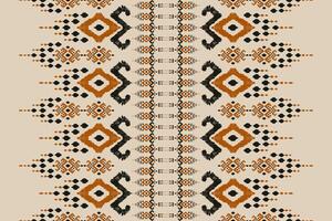 ikat tribal indio sin costura modelo. étnico azteca tela alfombra mandala ornamento nativo boho cheurón textil.geometrico africano americano oriental tradicional ilustraciones. bordado estilo vector