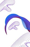 Gradient wavy line and dynamic spectrum wave purple transparent background vector