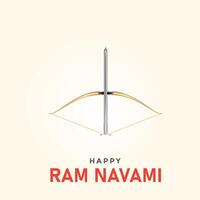 shree RAM Navami. creativo RAM navami anuncios, contento RAM navami día creativo diseño, 3d ilustración vector