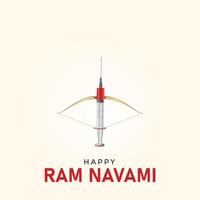 shree RAM Navami. creativo RAM navami anuncios, contento RAM navami día creativo diseño, 3d ilustración vector