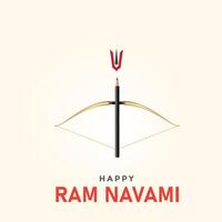 Shree Ram Navami. creative Ram Navami ads, Happy Ram Navami Day creative design, 3D illustration vector