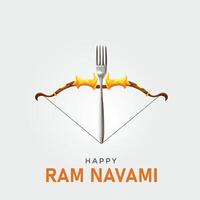 Shree Ram Navami. creative Ram Navami ads, Happy Ram Navami Day creative design, 3D illustration vector