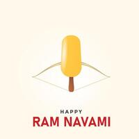 Shree Ram Navami. creative Ram Navami ads, Happy Ram Navami Day creative design, 3D illustration vector
