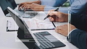 Project manager working with Gantt chart schedule to plan tasks and deliverables. Scheduling activities with a planning software, Corporate strategy for finance, operations, sales, marketing. video