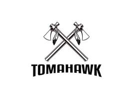 Tomahawk axe crossed vector