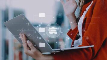 Document Management System DMS, online documentation database and process automation to efficiently manage files, knowledge and documentation in enterprise with ERP. Corporate business technology. video