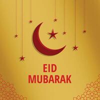 Eid Mubarak wishes banner design. vector