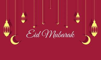 Eid Mubarak wishes banner design. vector