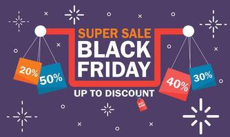 Black Friday Discount Banner Design. vector