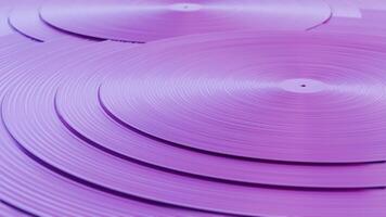 une proche en haut de une violet vinyle record video