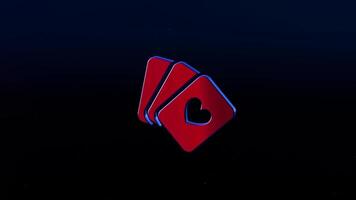 a red and blue logo on a black background video
