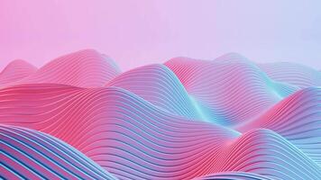 3d rendering of waves on a pink and blue background video
