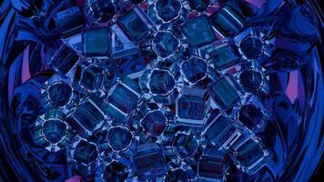 a blue and purple abstract image with many different shapes video