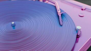 une violet plaque tournante avec une violet record sur il video
