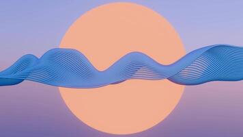 un azul ola con un rosado antecedentes video