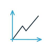 Isolated Graph Icon. Chart symbol vector