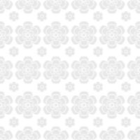 Monochrome floral seamless pattern in abstract style vector