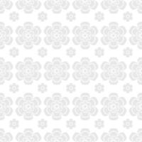 Monochrome floral seamless pattern in abstract style vector