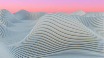 3d rendering of waves on a desert landscape video