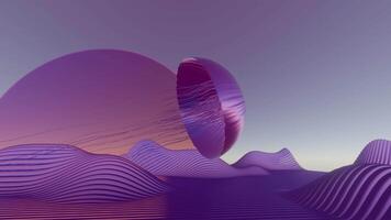 a purple and pink abstract landscape with waves video