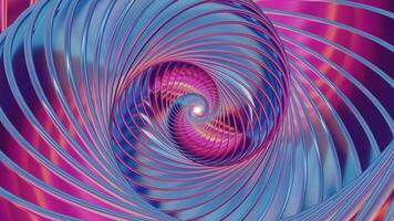 een blauw en roze spiraal ontwerp met een spiraal in de centrum video