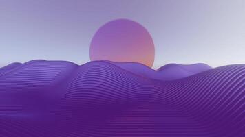 een Purper en oranje abstract achtergrond met golven video